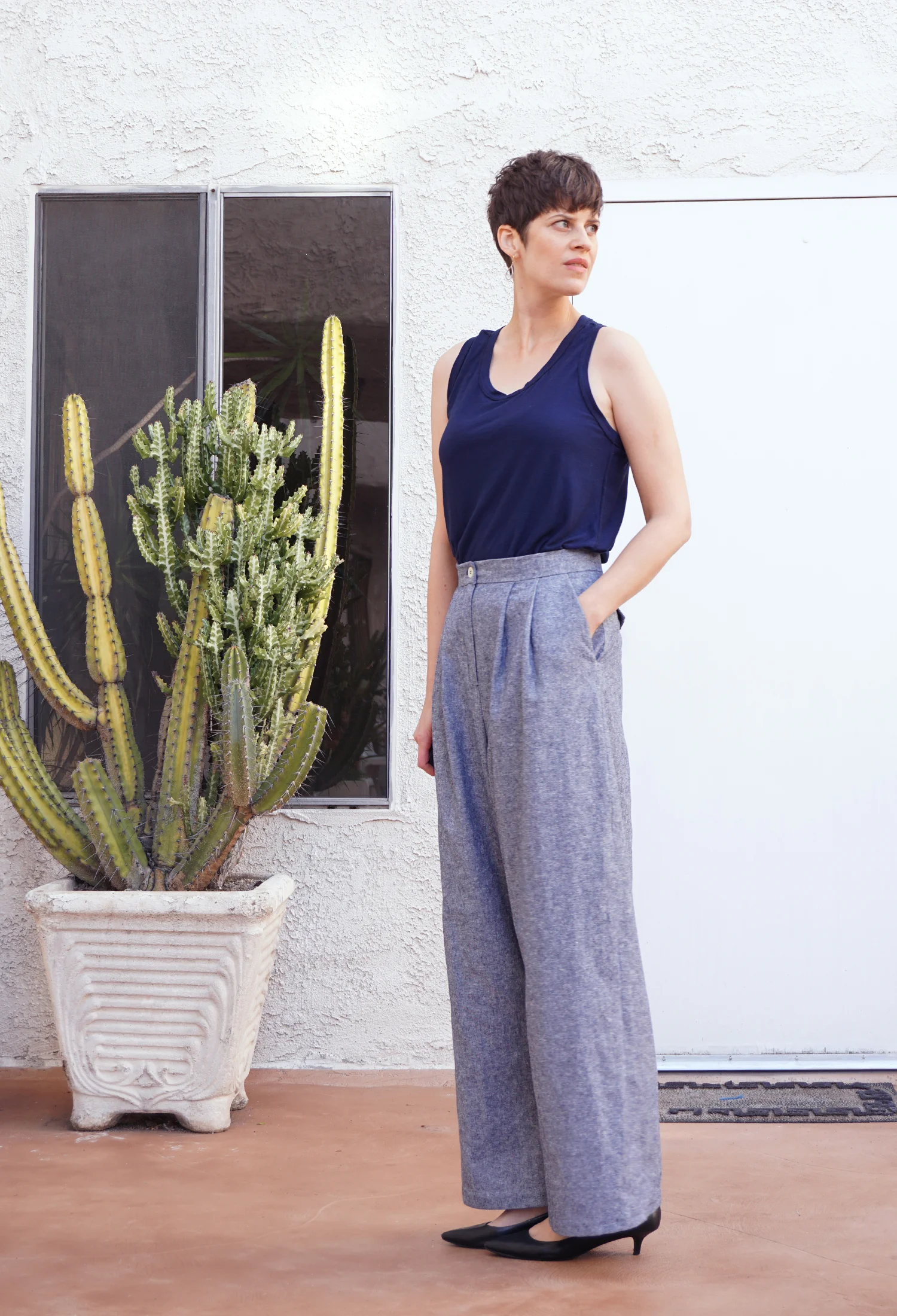 TECH EASY TROUSERS BATIK　L 11oz Sashiko Easy Tapered Pants in Indigo – Blue Owl Workshop